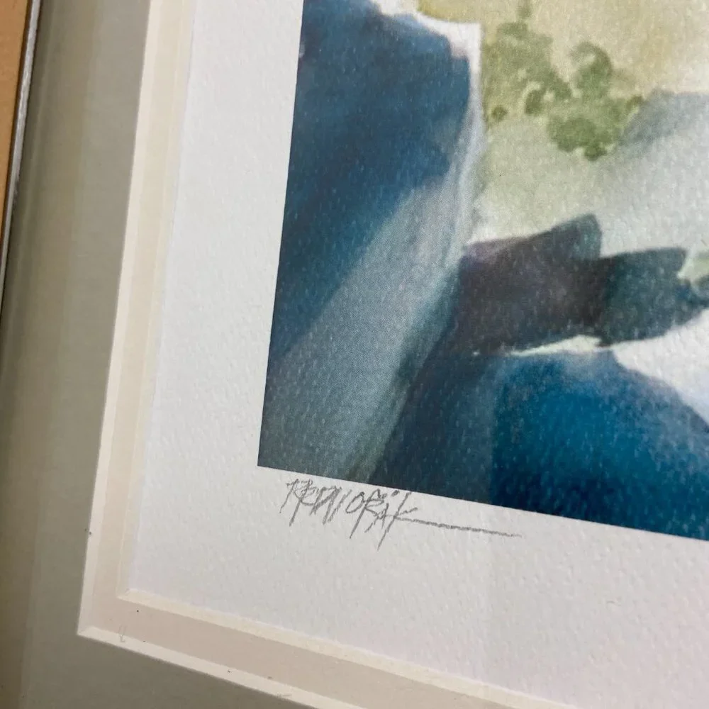 Watercolor Art  Robert Regis Dvorak  Signed  Falls Wooden Framed